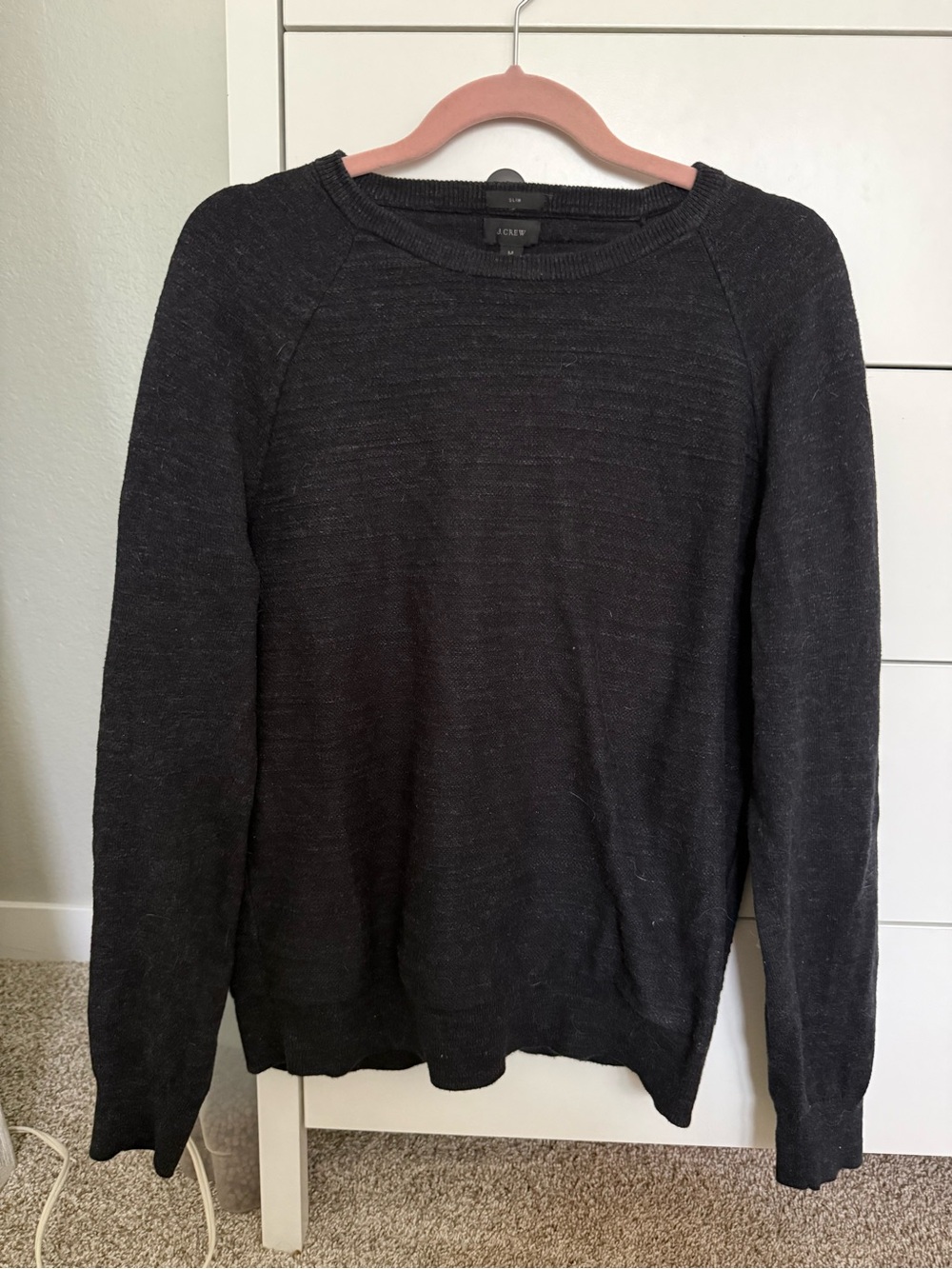 J. Crew Men's Crewneck Sweater in Charcoal - slim fit